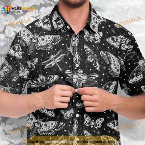 Luna Creatures 3d Hawaiian Shirt Goth Button Up Shirt Dark Magic Clothing 3