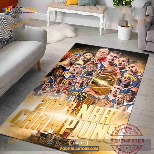 Luxury Denver Nuggets 2023 Nba Finals Champion Basketball Rug