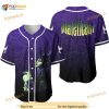 Maleficent All Over Print 3D Baseball Jersey - Ombre Purple Black