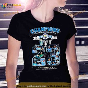 Manchester City The Citizens Champions 2023 Thank You For The Memories Signatures Shirt 2