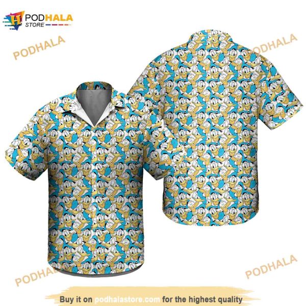 Many Faces Of Donald Duck Disney Hawaiin Shirt