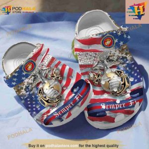 Marines Eagle And Anchor Classic Crocs Clog Shoes