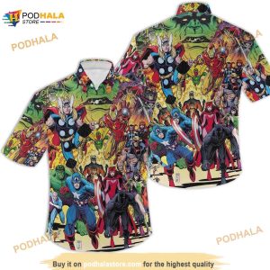 Marvel Avengers Disney Hawaiian Shirt, Marvel Superheros Short Sleeve Shirt