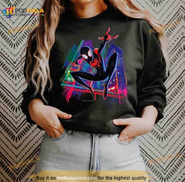 Marvel Spider-Man Miles Morales Graffiti City Unisex Shirt, Sweatshirt, Hoodie