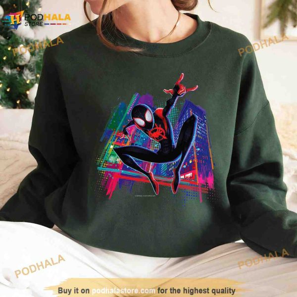 Marvel Spider-Man Miles Morales Graffiti City Unisex Shirt, Sweatshirt, Hoodie