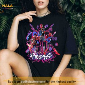 Marvel Spiderman Spider Punk Shirt, Miles Morales Gwen Across The Spider-Verse