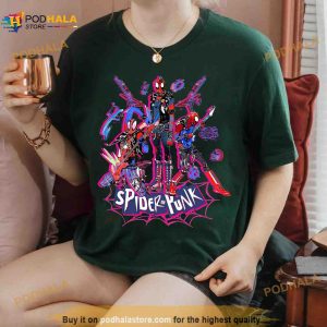 Marvel Spiderman Spider Punk Shirt Miles Morales Gwen Across The Spider verse 3