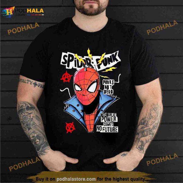 Marvel Spiderman SpiderPunk Miles Morales Gwen Across The Spider-Verse Shirt
