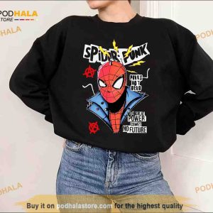 Marvel Spiderman Spiderpunk Miles Morales Gwen Across The Spider verse Shirt 3