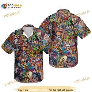 Marvell 1000 Heroes Disney Hawaiian Shirt, Summer Vacation Disney Aloha Shirt