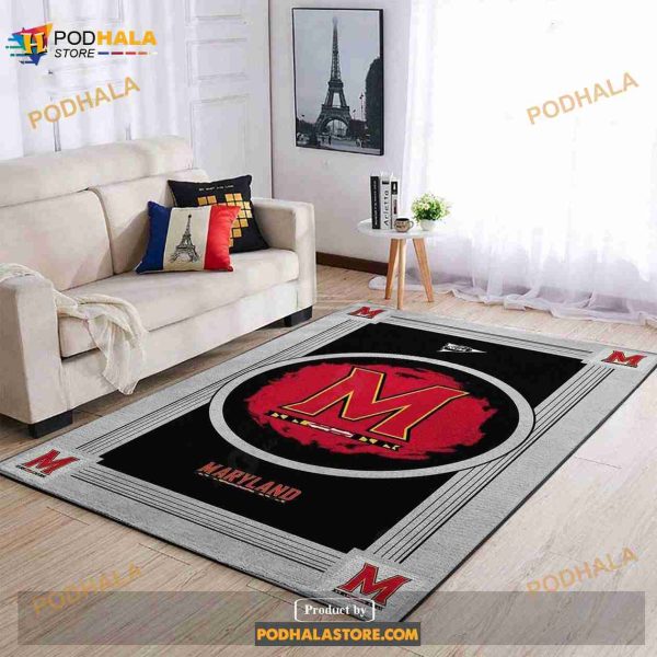 Maryland Terrapins Ncaa Team Logo Nice Gift Home Decor Rectangle Area Rug