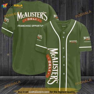 Mcalister's Deli Franchise Opportunity 3D Baseball Jersey