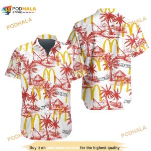 Mcdonald's Food Hawaiian Shirt, Tropical Flower Aloha Shirt