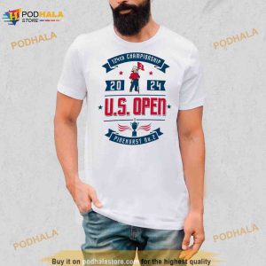 Men’s 2024 US Open Ahead White Crest Pembroke T Shirt
