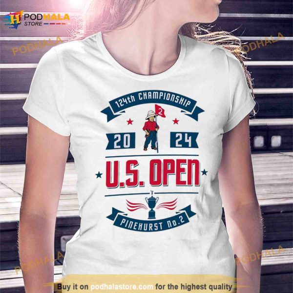 Men’s 2024 US Open Ahead White Crest Pembroke T Shirt