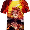 Men's Demon Slayer Anime Printed 3D Anime Shirt