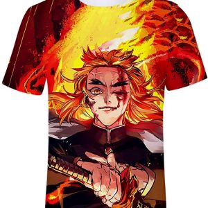 Men's Demon Slayer Anime Printed 3D Anime Shirt