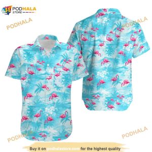 Men's Funky Flamingo Hawaiian Shirt