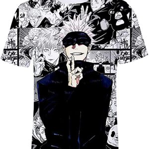 Men's Japanese 3D Anime Shirt,Jujutsu Kaisen