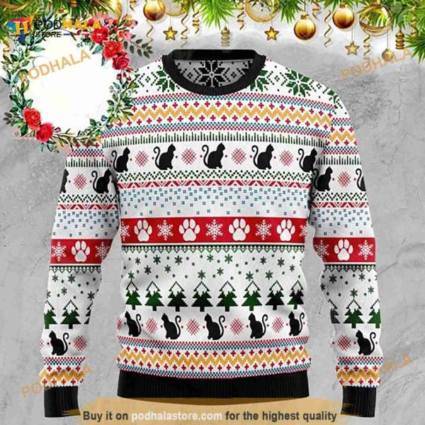 Meowy Cat 3D Funny Ugly Sweater
