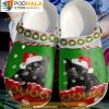 Merry Christmas Black Cat Santa Claus 3D Crocs, Funny Crocs