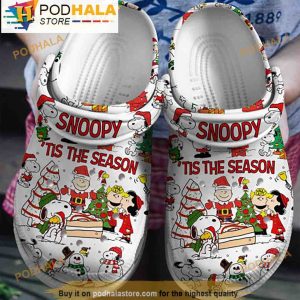 Merry Christmas Snoopy 3D Crocs Clog Shoes