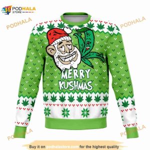 Merry Kushmas Ugly Christmas Sweater, Funny Xmas Gifts