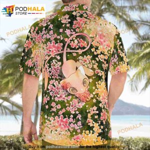Mew Summer Flowers Beach New Pokemon 3d Funny Hawaiian Shirt 3