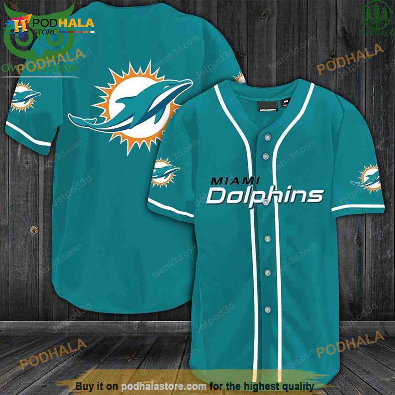 Miami Dolphins 3D Baseball Jersey Shirt - Bring Your Ideas
