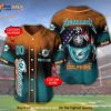 Miami Dolphins 3d Personalized Gift, Custom Name Number Metallica 3D Baseball Jersey