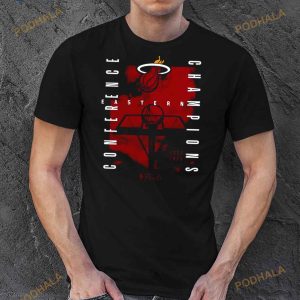 Miami Heat 2023 Eastern Conference Champions Free Throw Courtside Shirt 3