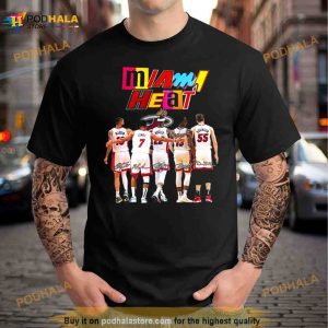 Miami Heat 2023 Martin Lowry Butler Adebayo And Robinson Signatures Shirt