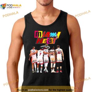 Miami Heat 2023 Martin Lowry Butler Adebayo And Robinson Signatures Shirt 2