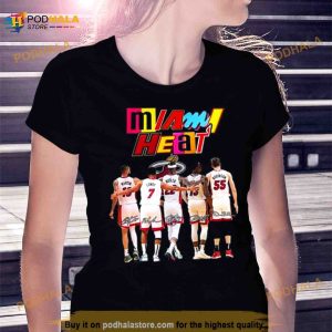 Miami Heat 2023 Martin Lowry Butler Adebayo And Robinson Signatures Shirt 3