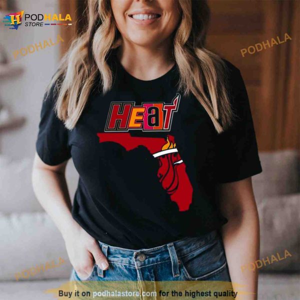 Miami Heat Basketball Map Logo 2023 Shirt