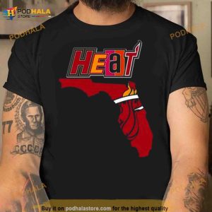 Miami Heat Basketball Map Logo 2023 Shirt 2