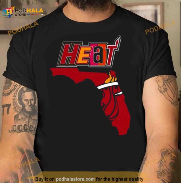 Miami Heat Basketball Map Logo 2023 Shirt