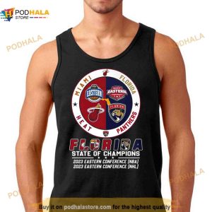 Miami Heat vs Florida Panthers NBA Eastern NHL Eastern Conference Florida State of Champions logo Shirt