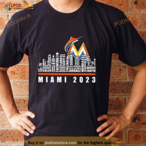 Miami Marlins 2023 Season Team Players Names In City Shirt 2