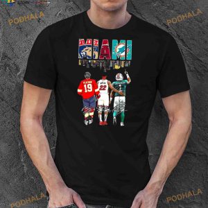 Miami Sports Skyline Matthew Tkachuk Jimmy Butler And Tua Tagovailoa Signatures Shirt 2
