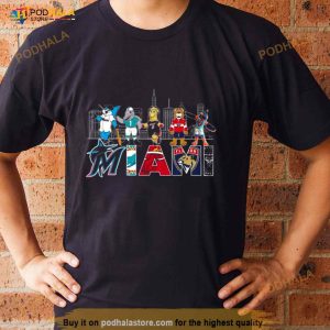 Miami Sports Teams Skyline Mascot 2023 Shirt 3