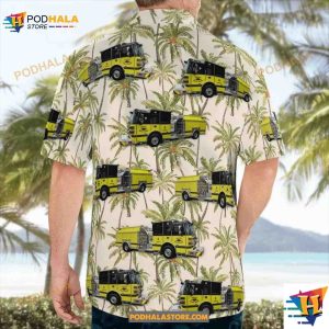 Michigan Resort Bear Creek Fire Department Aloha Hawaiian Shirt 2