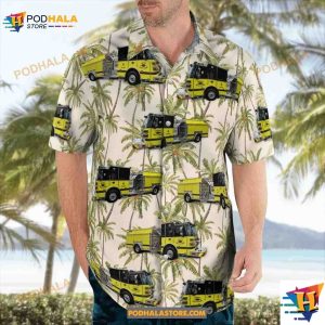 Michigan Resort Bear Creek Fire Department Aloha Hawaiian Shirt 3