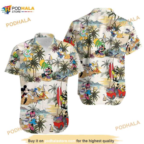 Mickey And Friends Surf Hawaiian Shirt