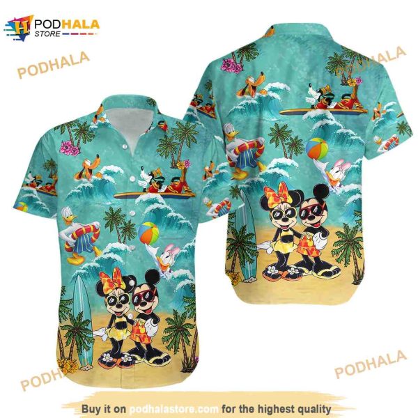 Mickey And Minnie Hawaiian Shirt,disney Hawaiian Shirt