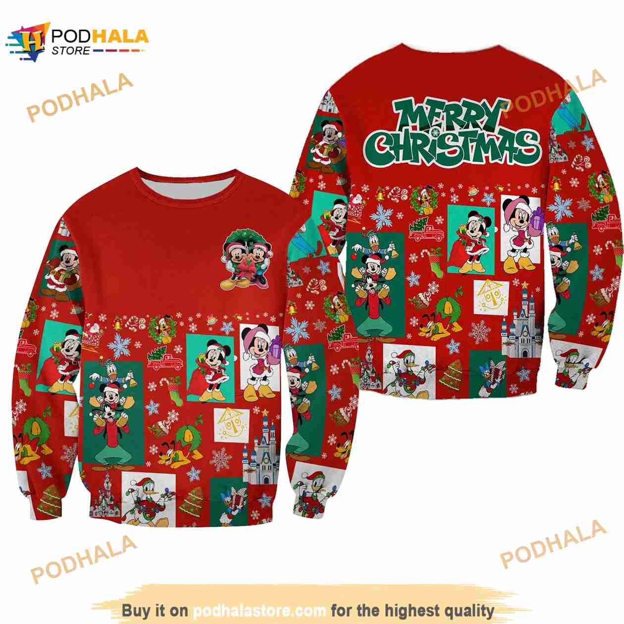 Philadelphia Eagles HoHoHo Mickey Christmas Ugly Sweater