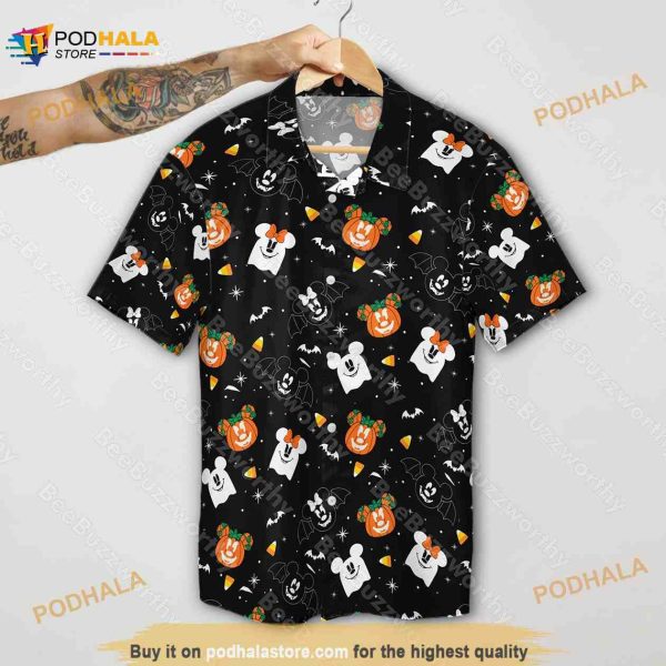 Mickey Halloween 3D Hawaiian Shirt