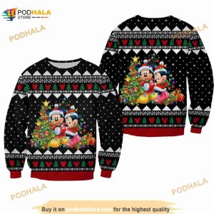 Mickey & Minnie Mouse Christmas Patterns Disney 3D Sweater