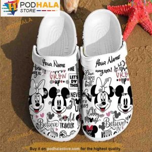 Mickey Mouse Custom Name 3D Crocs, Funny Crocs