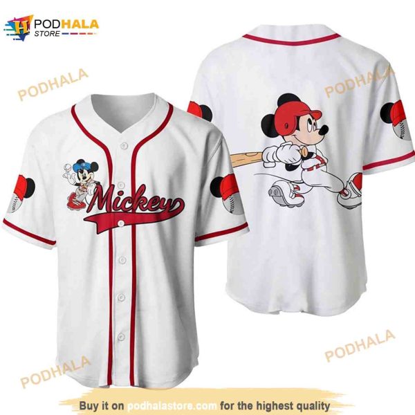 Mickey Mouse Disney Cartoon Graphics Unisex 3D Baseball Jersey